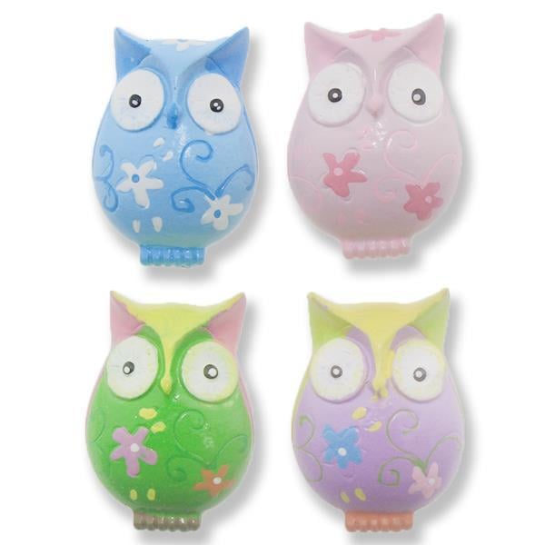 8 Adet Karışık Renk Baykuş Biblo