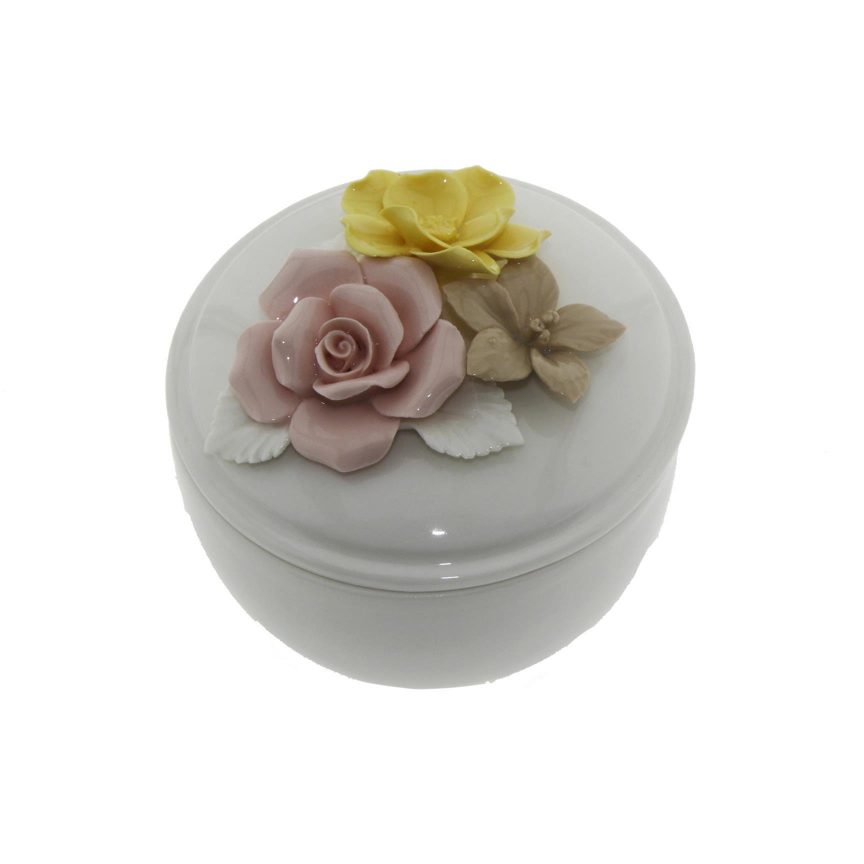 8x7cm Çiçekli Porselen Şekerlik