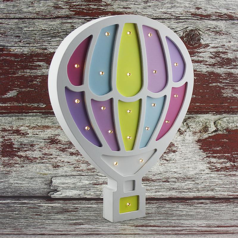 Ahşap Led Işıklı Pilli Balon