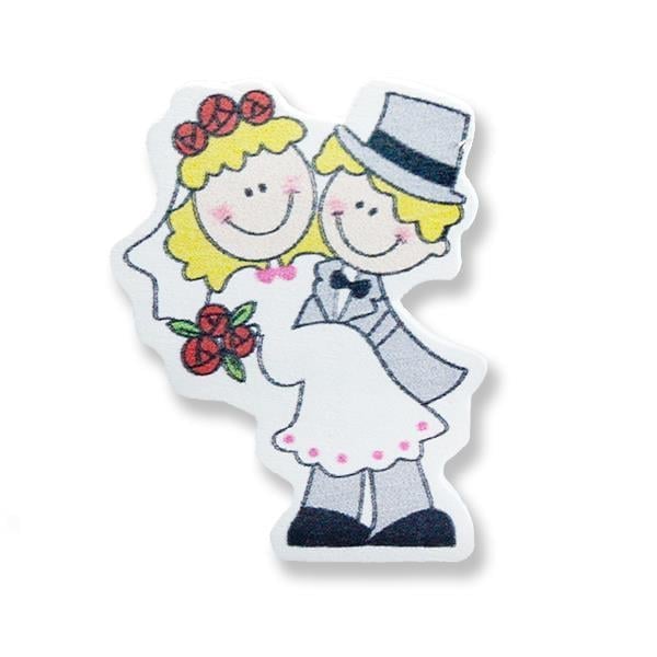 Ahşap Sticker Damadın Kucağında Gelin 12 Adet