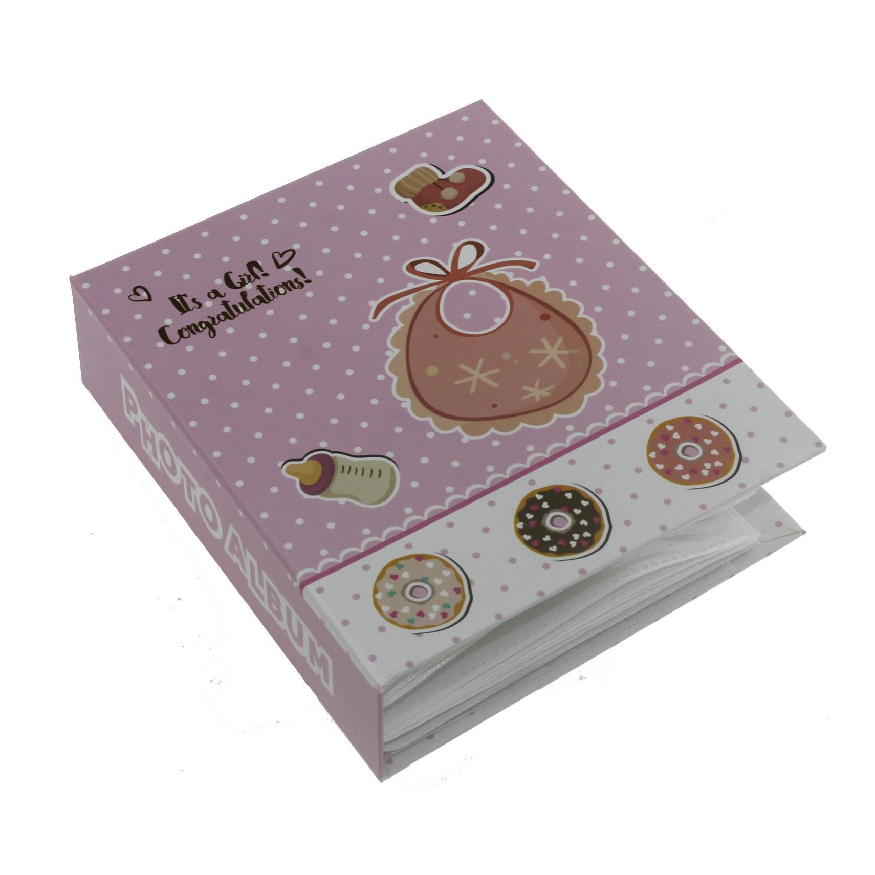 Bebek Fotoğraf Albümü 13x17cm Pembe Önlüklü