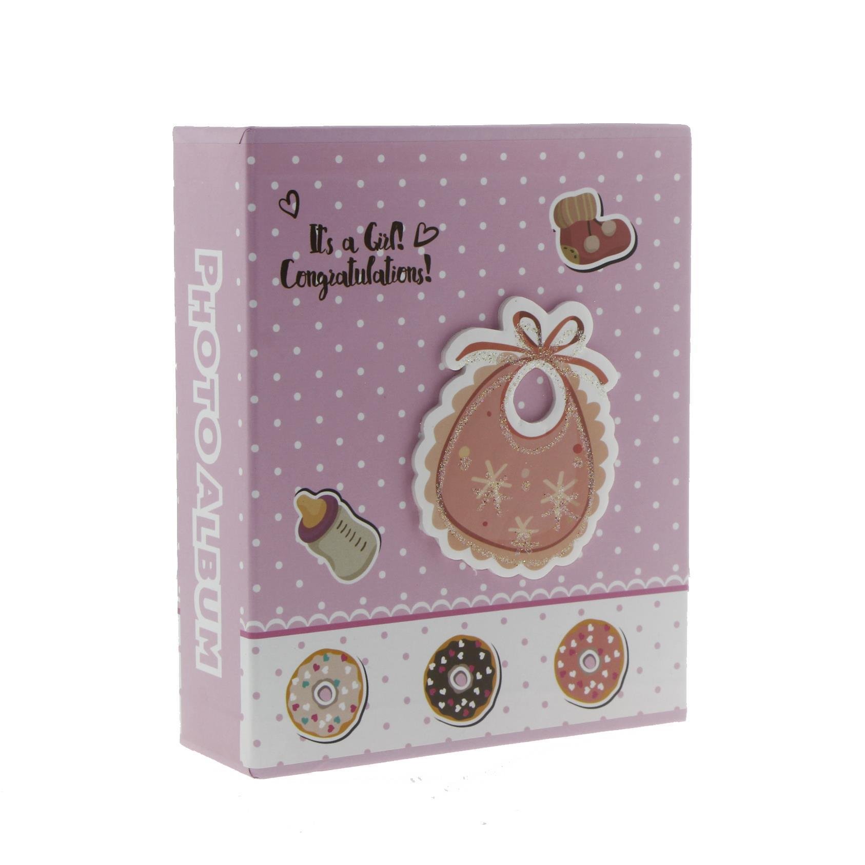 Bebek Fotoğraf Albümü 13x17cm Pembe Önlüklü