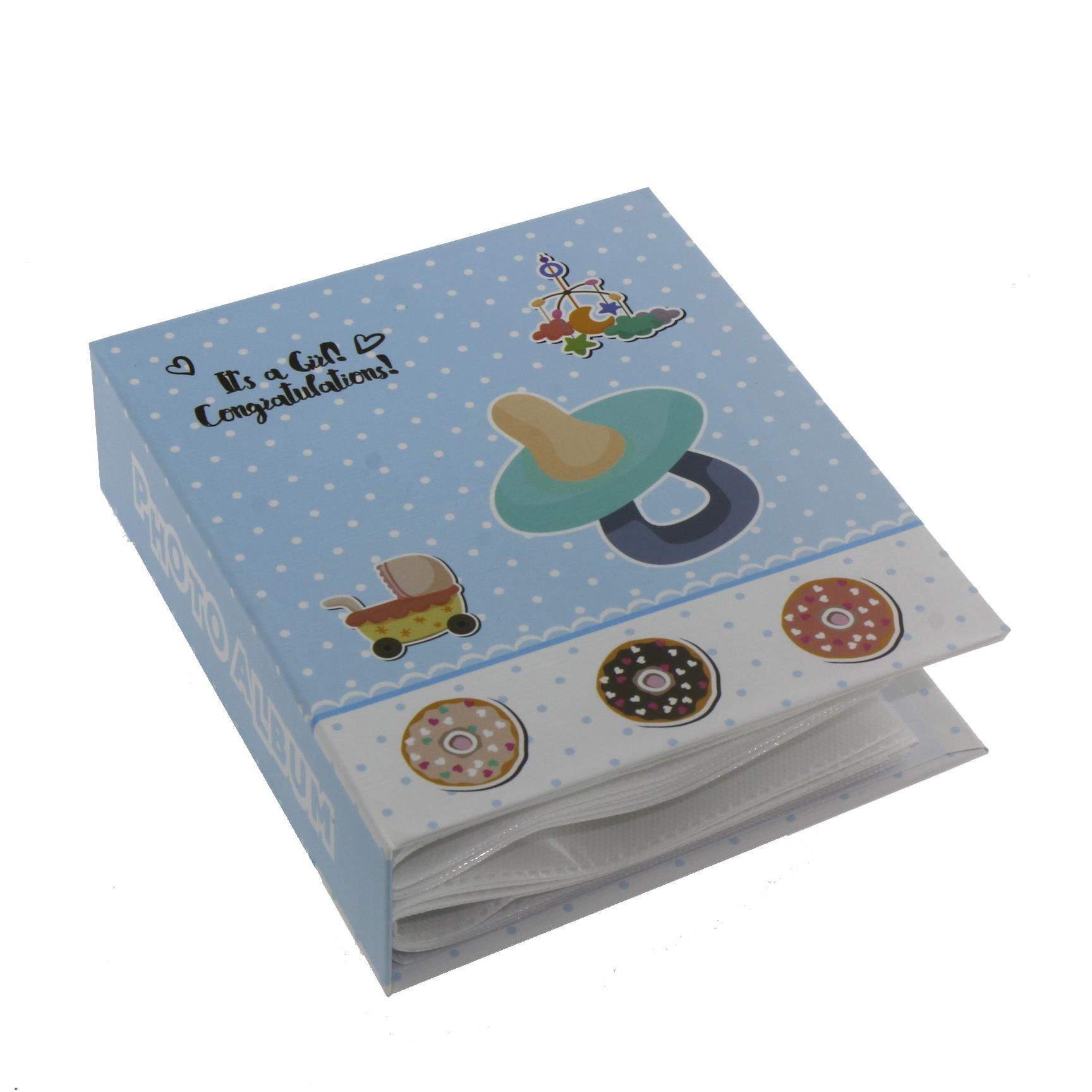 Bebek Fotoğraf Albümü 14x17cm Mavi Emzilki