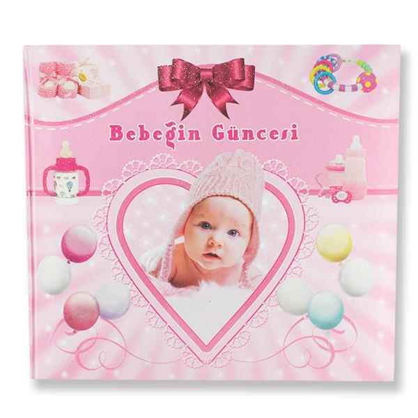 Bere Takmış Bebeğin Güncesi Anı Defteri Pembe