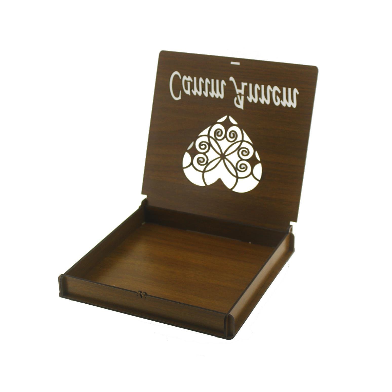 Canım Annem Hediye Saklama Kutusu Ahşap 23x23x3cm