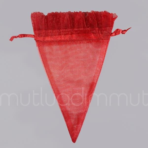 Fistolu Dantel Üçgen Kese 10x16cm 12 Adet