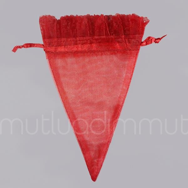 Fistolu Dantel Üçgen Kese 10x16cm 12 Adet