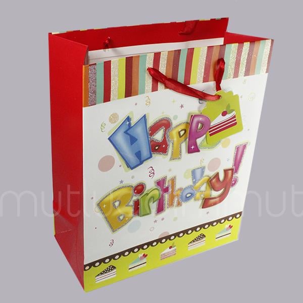 Happy Birthday Karton Çanta 1 Adet