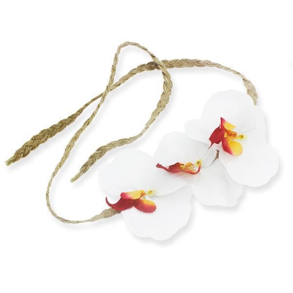 Helen Taç Yapay Orkide Çiçekli Saç Bandı