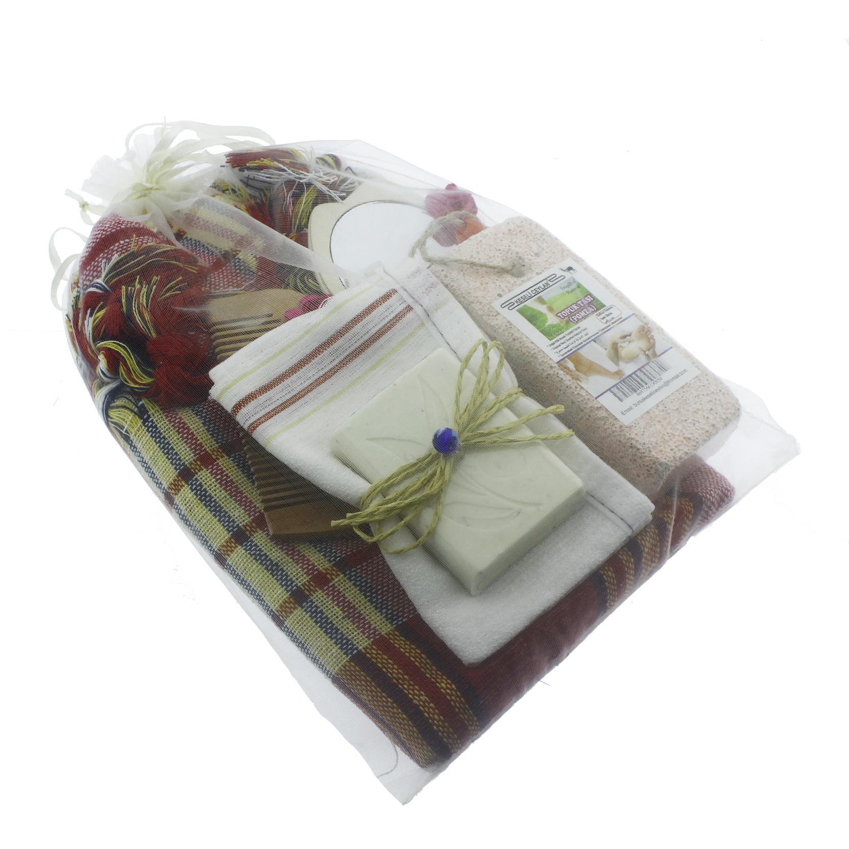 Kese İçinde Hamam Seti Kına 6 Parça