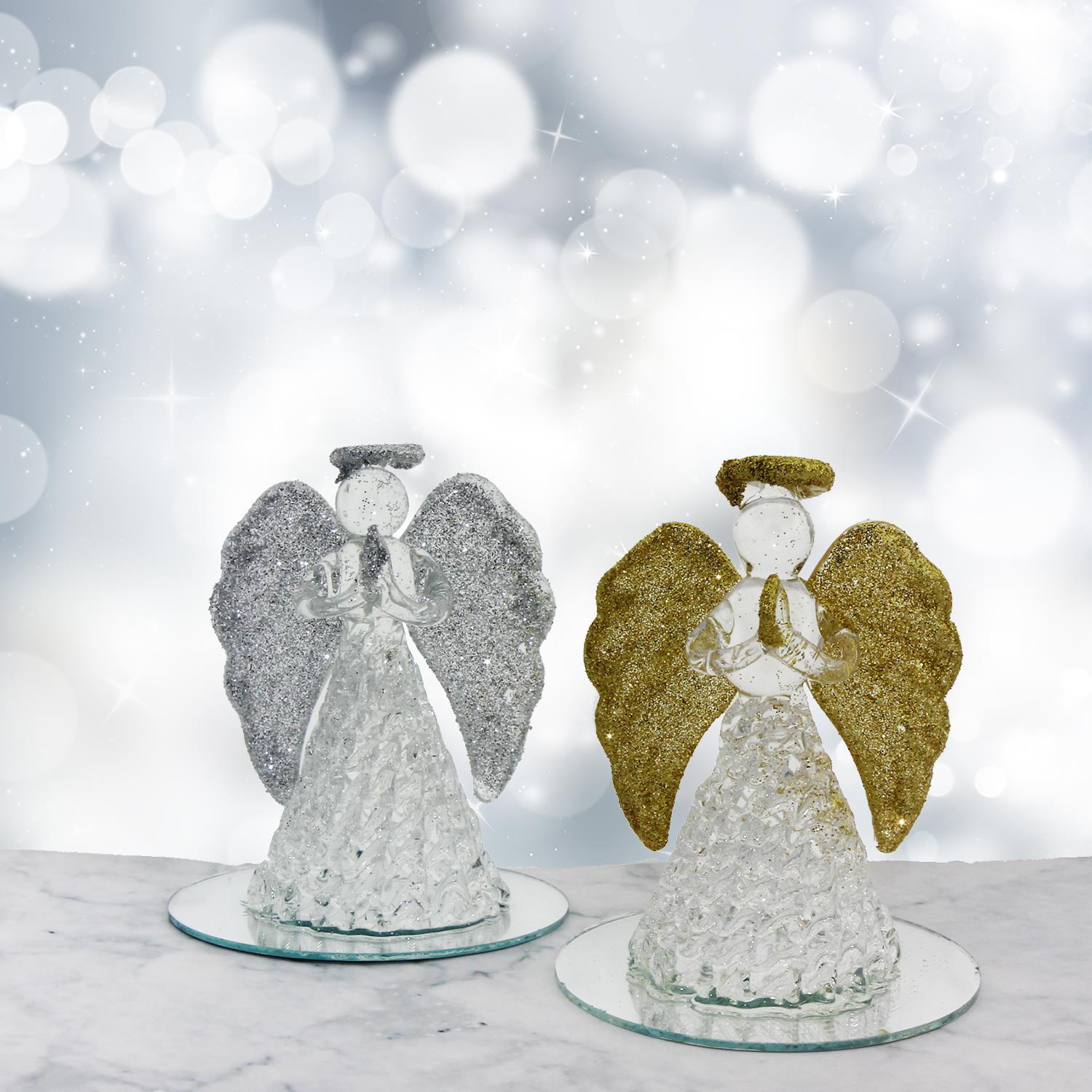 Kristal Cam Melek Biblo 6x7cm