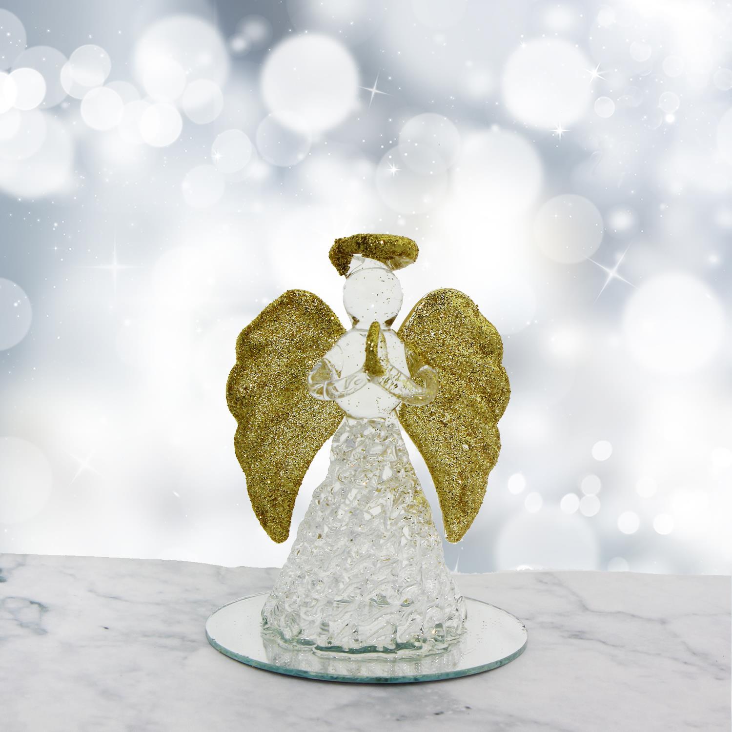 Kristal Cam Melek Biblo 6x7cm