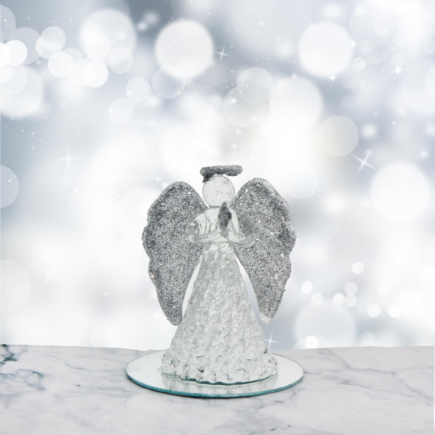 Kristal Cam Melek Biblo 6x7cm