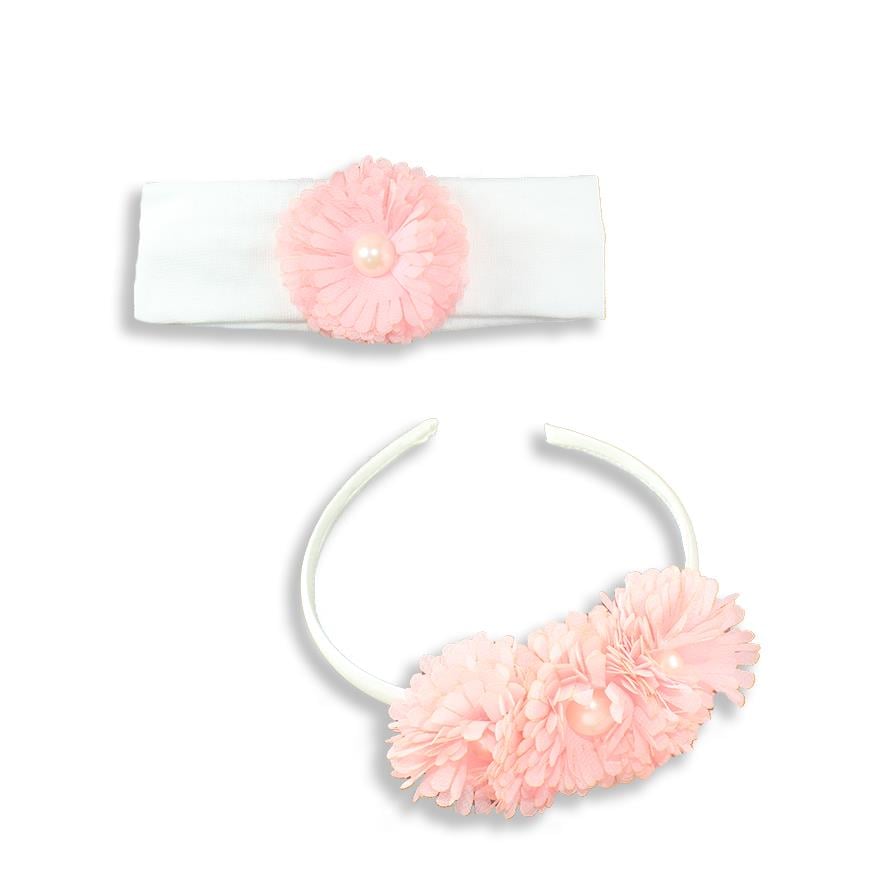 Kumaş Ponponlu Anne Tacı Ve Bebek Bandanası