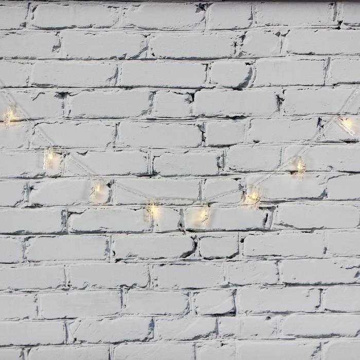 Led Işık Plastik 10'lu  Mandal Şerit Aydınlatma Pilli Ağaç Süsü