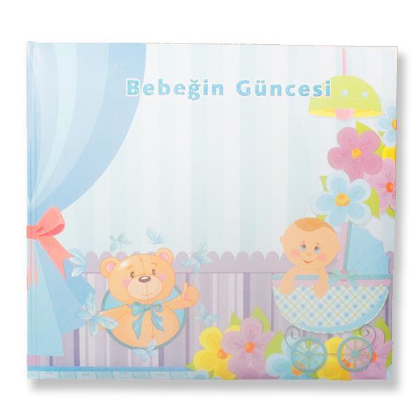 Mavi Pusetli Ayıcıklı Bebeğin Güncesi Anı Defteri