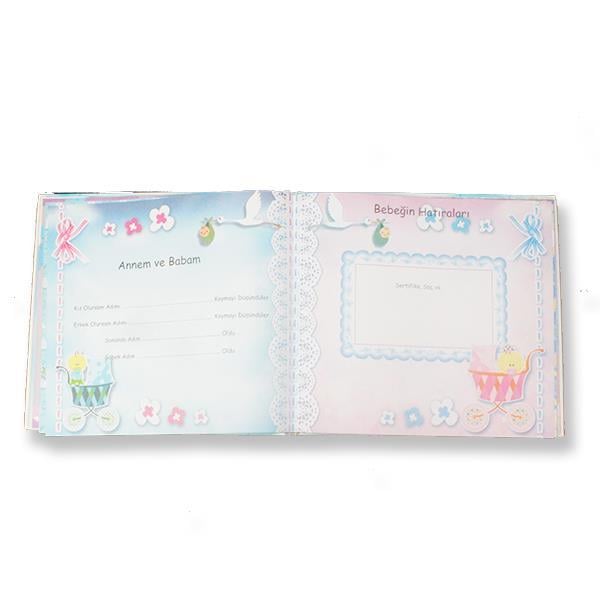 Mavi Pusetli Ayıcıklı Bebeğin Güncesi Anı Defteri