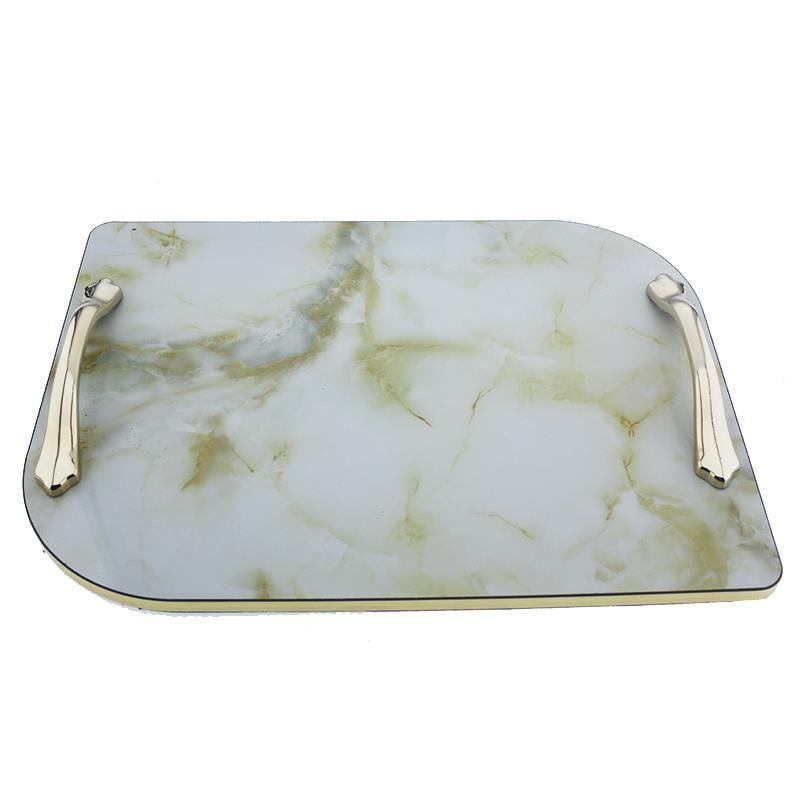 Mermer Görünümlü Dikdörtgen Tepsi