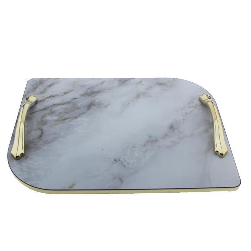 Mermer Görünümlü Dikdörtgen Tepsi