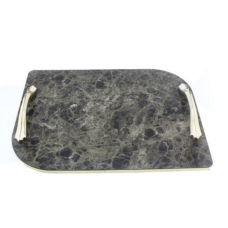 Mermer Görünümlü Dikdörtgen Tepsi