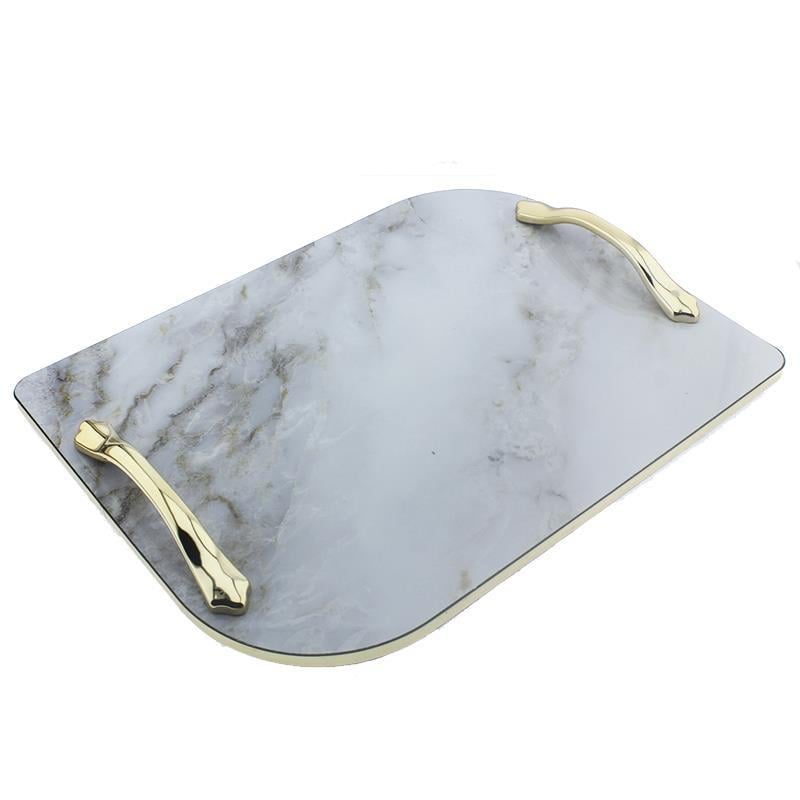 Mermer Görünümlü Dikdörtgen Tepsi