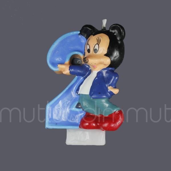 Mickey Mouse 2 Yaş Doğum Günü Mum