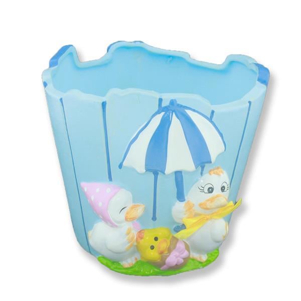 Ördekli Seramik Saksı 3lü Set