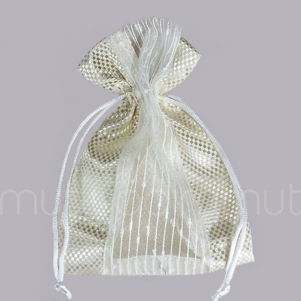 Parlak Önü Tüllü Kese 11x15cm 12 Adet