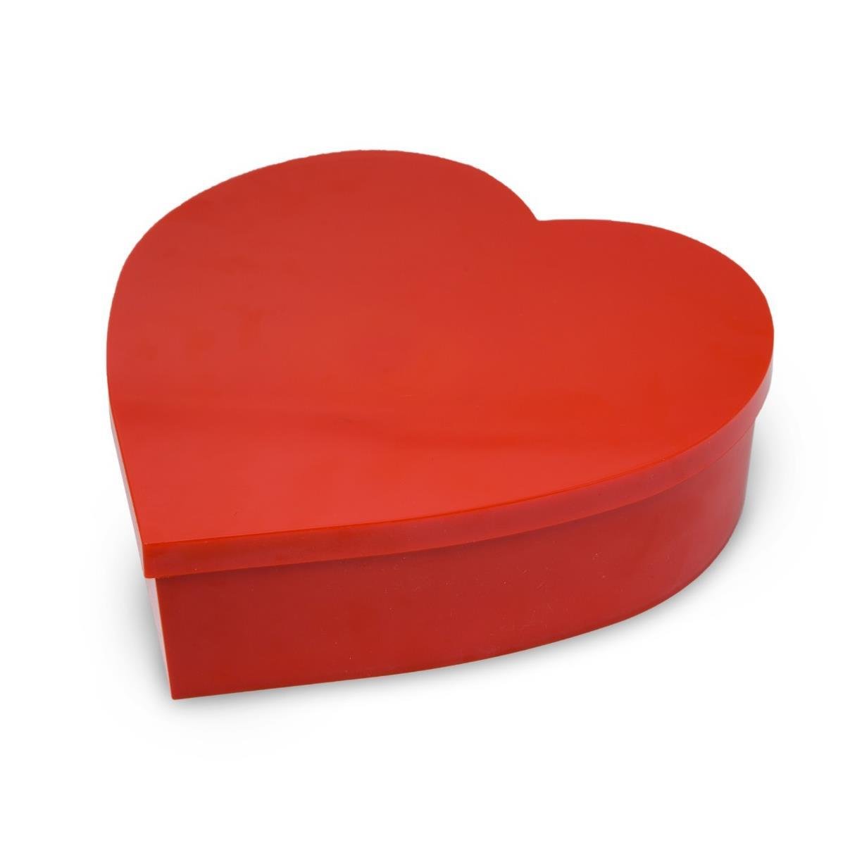 Plastik Kalp Kutu 22x6cm