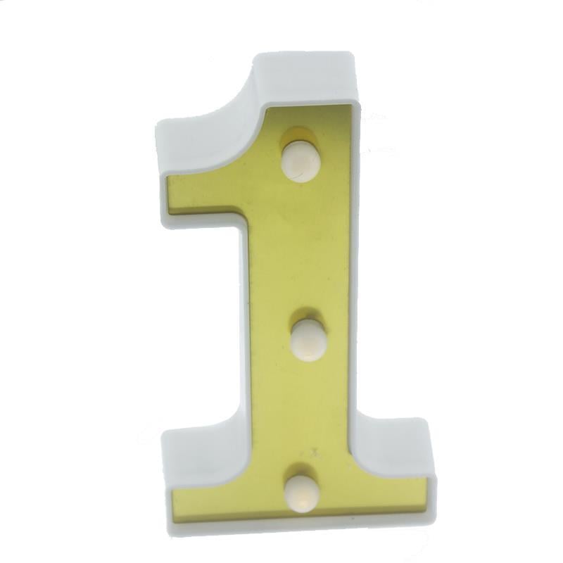 Plastik Led Işıklı Pilli 1 Yaş Numara