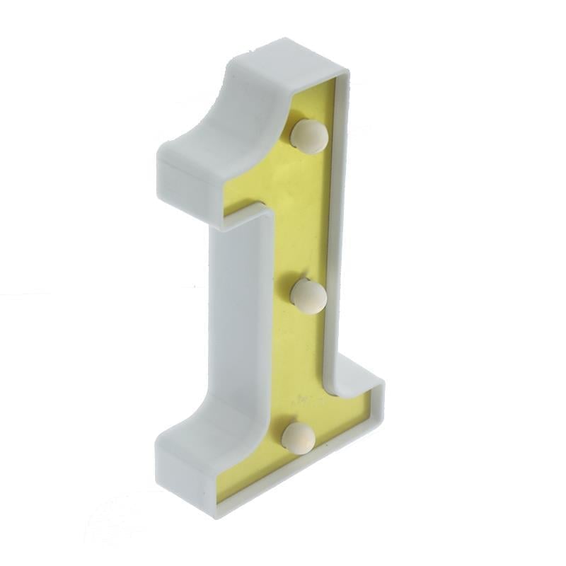 Plastik Led Işıklı Pilli 1 Yaş Numara