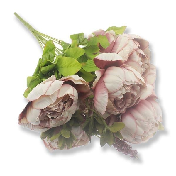 Plastik Saplı Büyük Kumaş Şakayık Gül Demedi