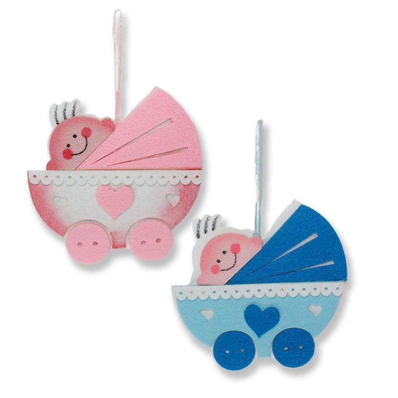 Pusette Bebek Keçe Kapı Süsü Küçük 13x13cm