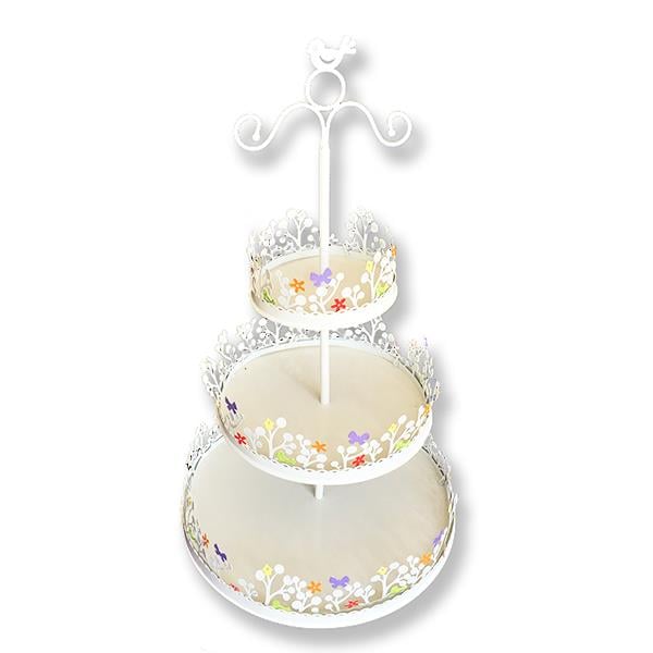 Renkli Metal Cupcake Standı 3 Katlı