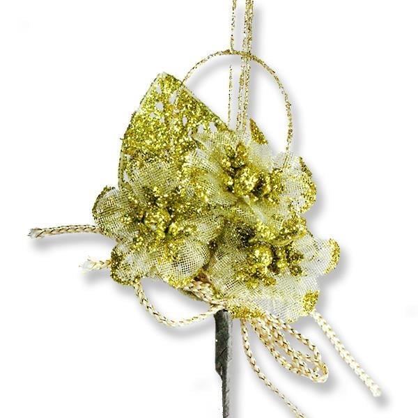 Süslü Simli Çiçek 12 Adet