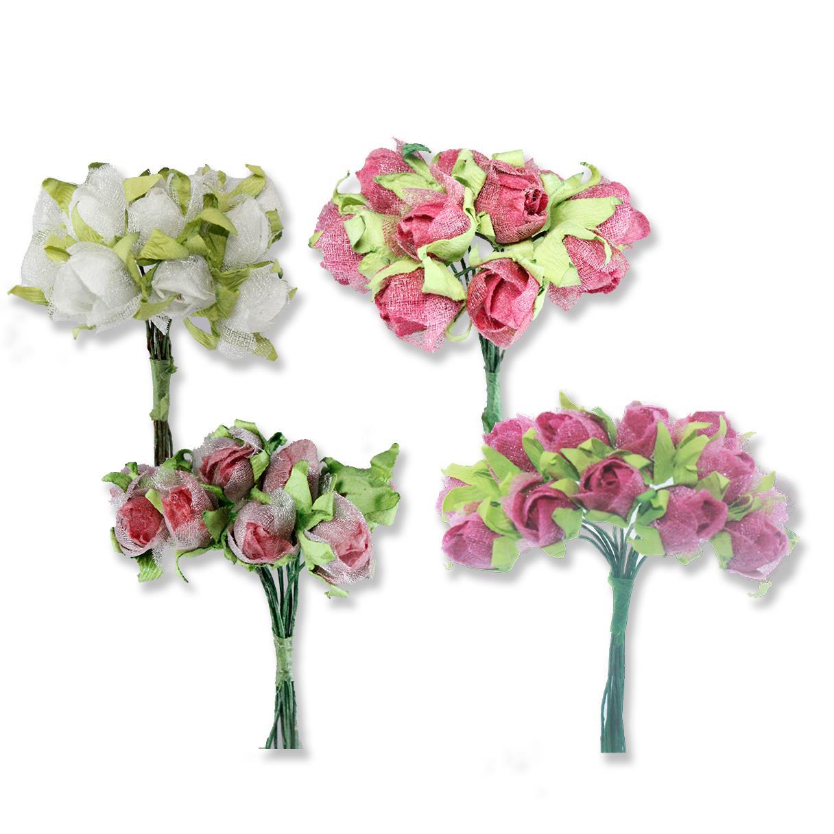 Tomurcuk Kumaş Gül 12 Demet (144 Adet)