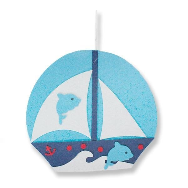 Yelkenli Keçe Kapı Süsü 23x22cm