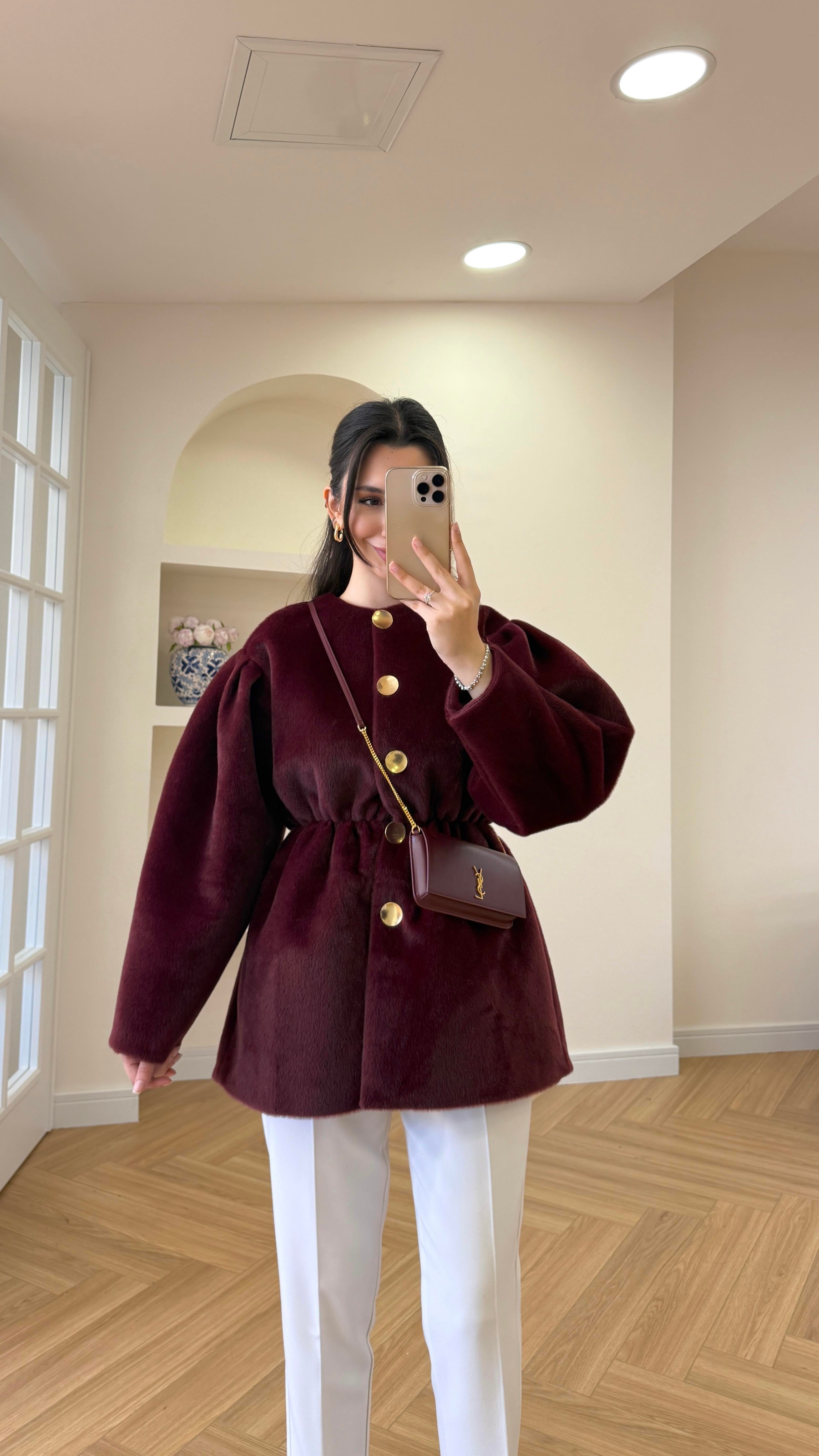GOLD FOX KAŞE CEKET - BORDO