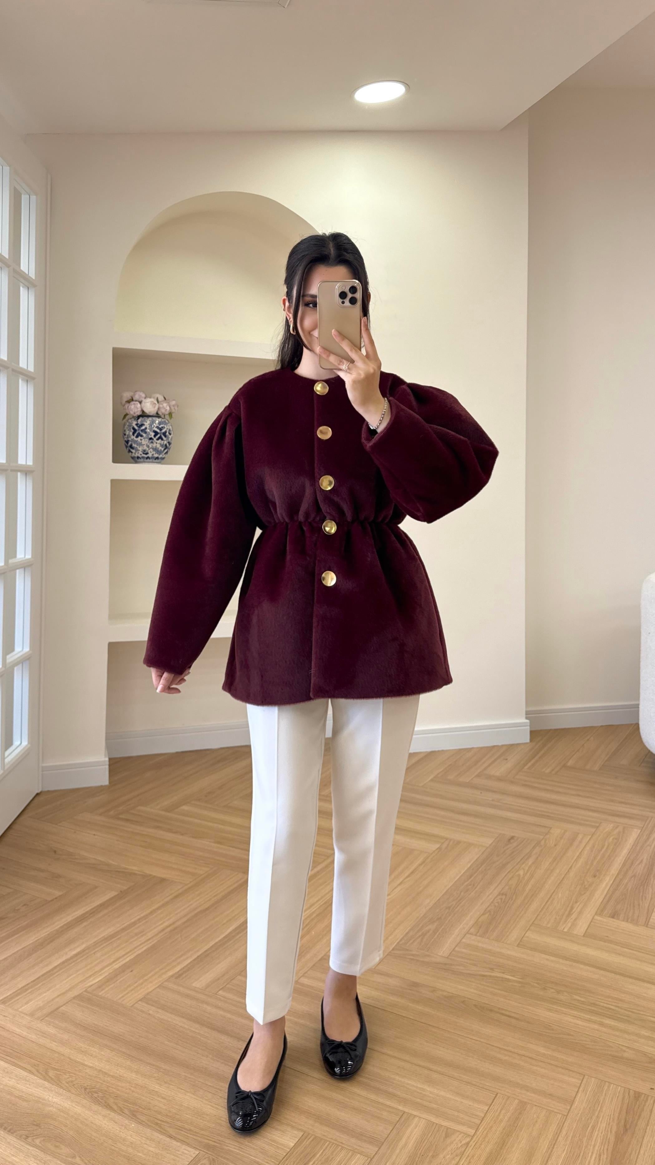 GOLD FOX KAŞE CEKET - BORDO