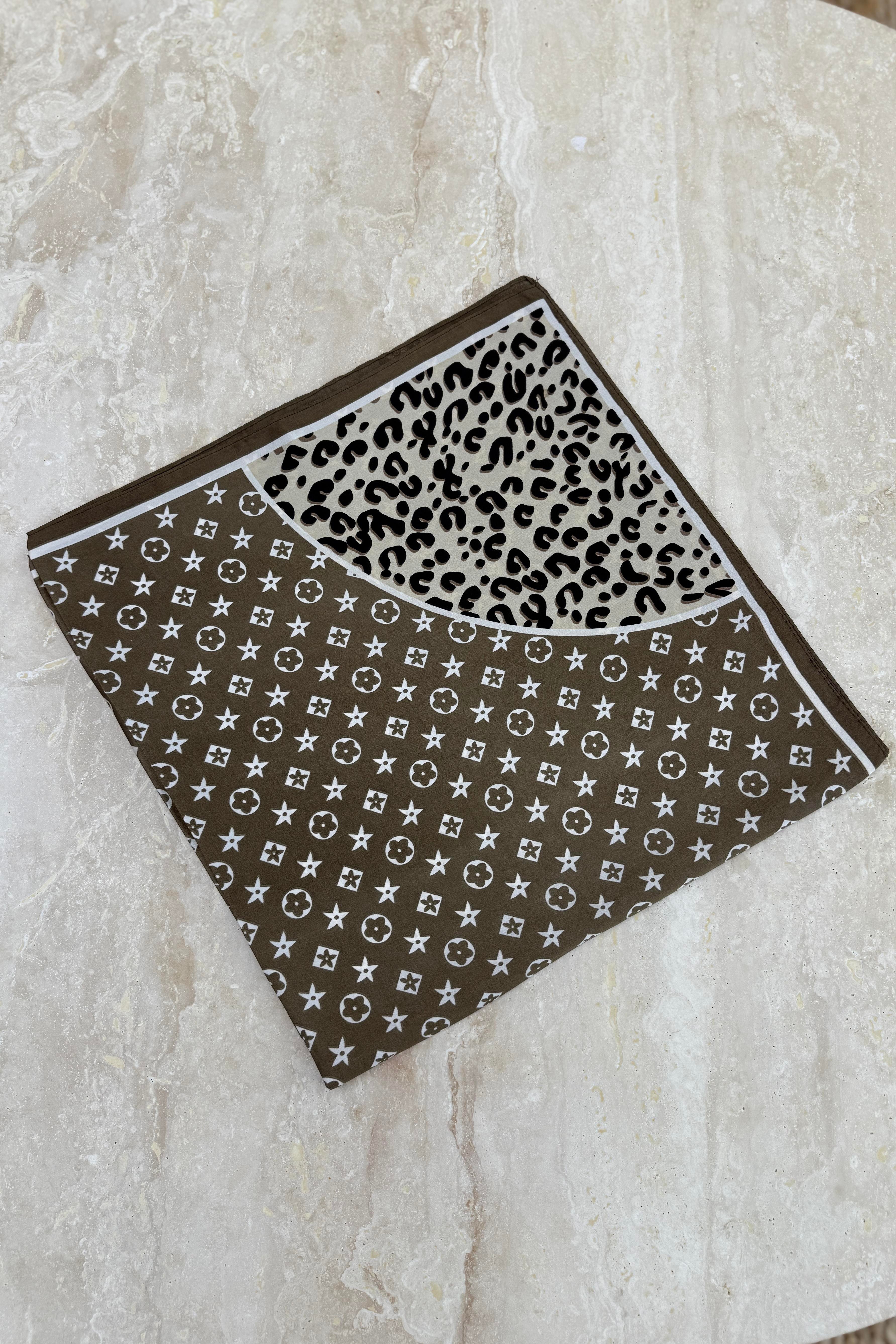 LUİ LEOPAR DETAYLI FULAR 