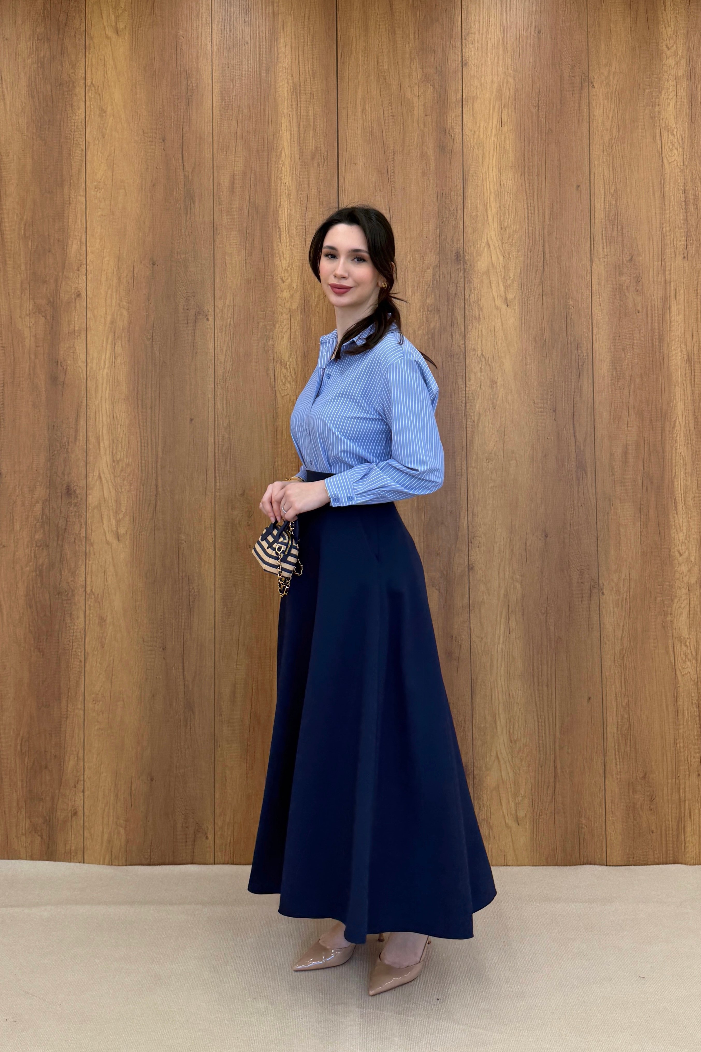 MAGE VOLANLI ETEK - LACİVERT