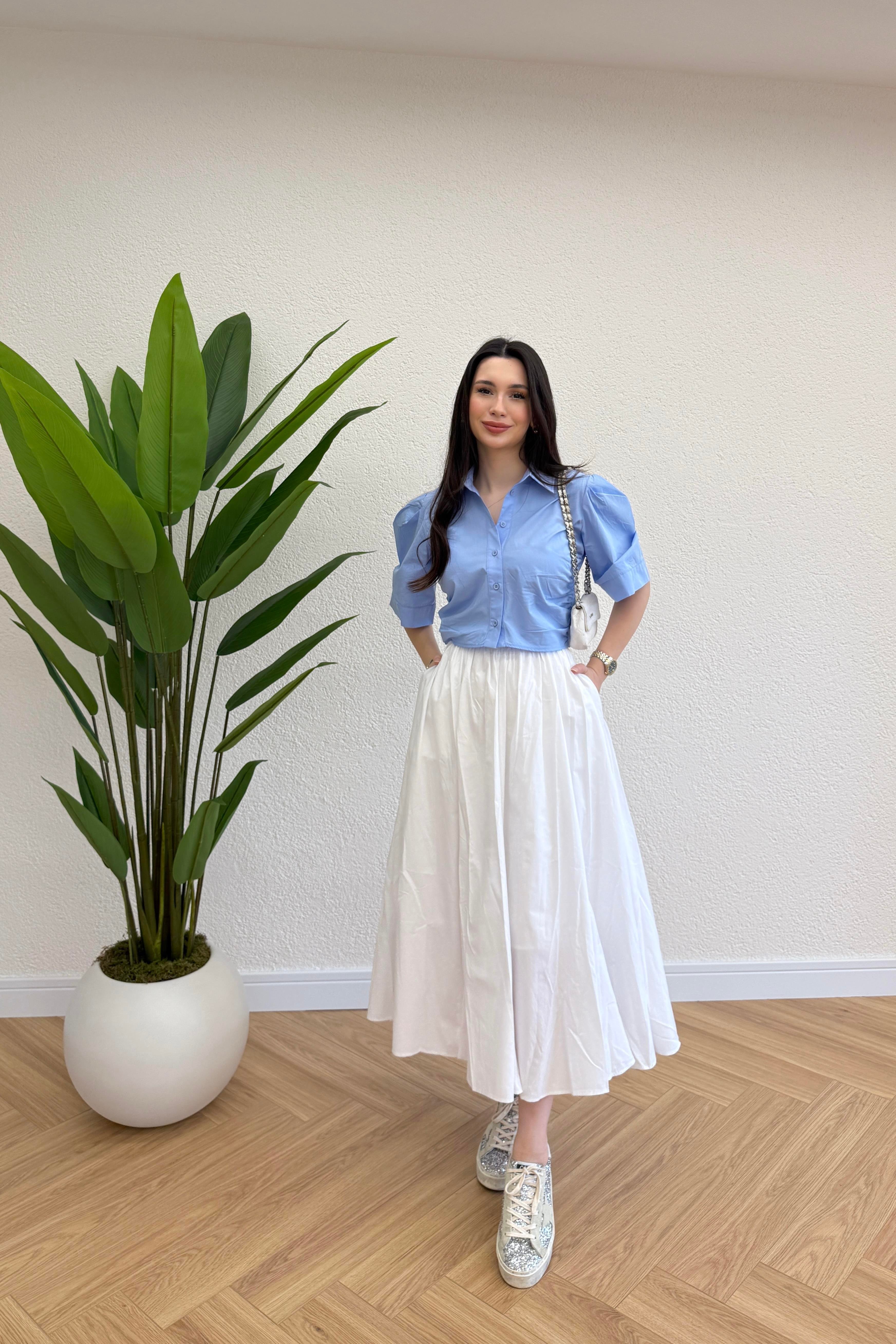 VOLANLI ETEK - BEYAZ