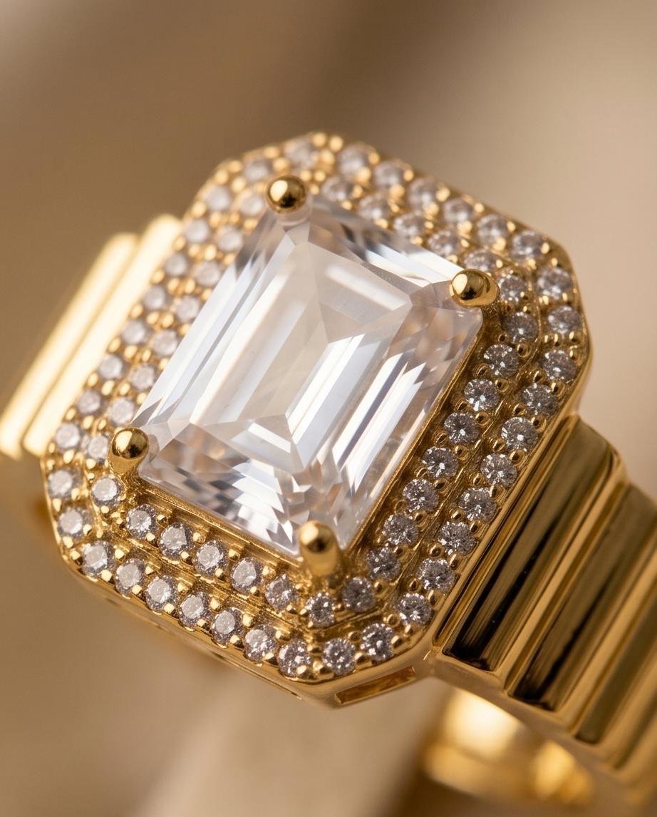 KRALİÇE BAGET 14 AYAR ALTIN YÜZÜK