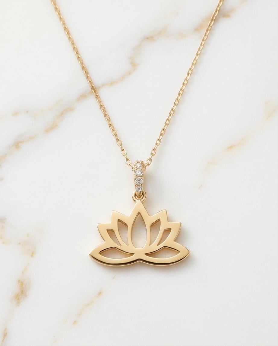 LOTUS KOLYE 14 AYAR ALTIN KOLYE