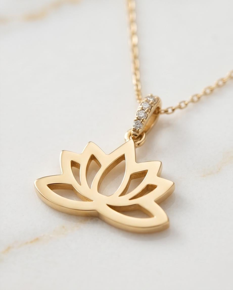 LOTUS KOLYE 14 AYAR ALTIN KOLYE