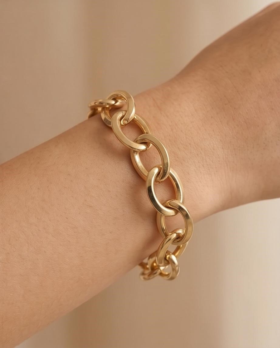 ORBİS BÜYÜK HALKA 14 AYAR ALTIN BİLEKLİK