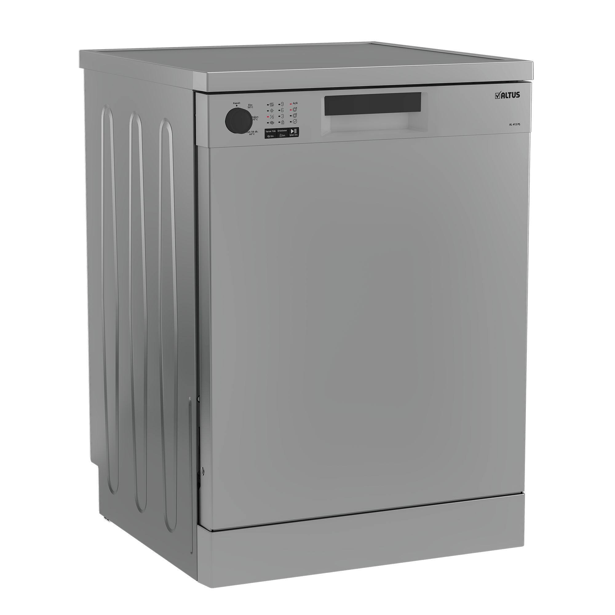 Altus 3 Programlı Gri Bulaşık MakinesiALTUS AL 413 PS Gri 3 Programlı Bulaşık Makinesi3 ProgramlıALTUSAL 413 PSALTUS