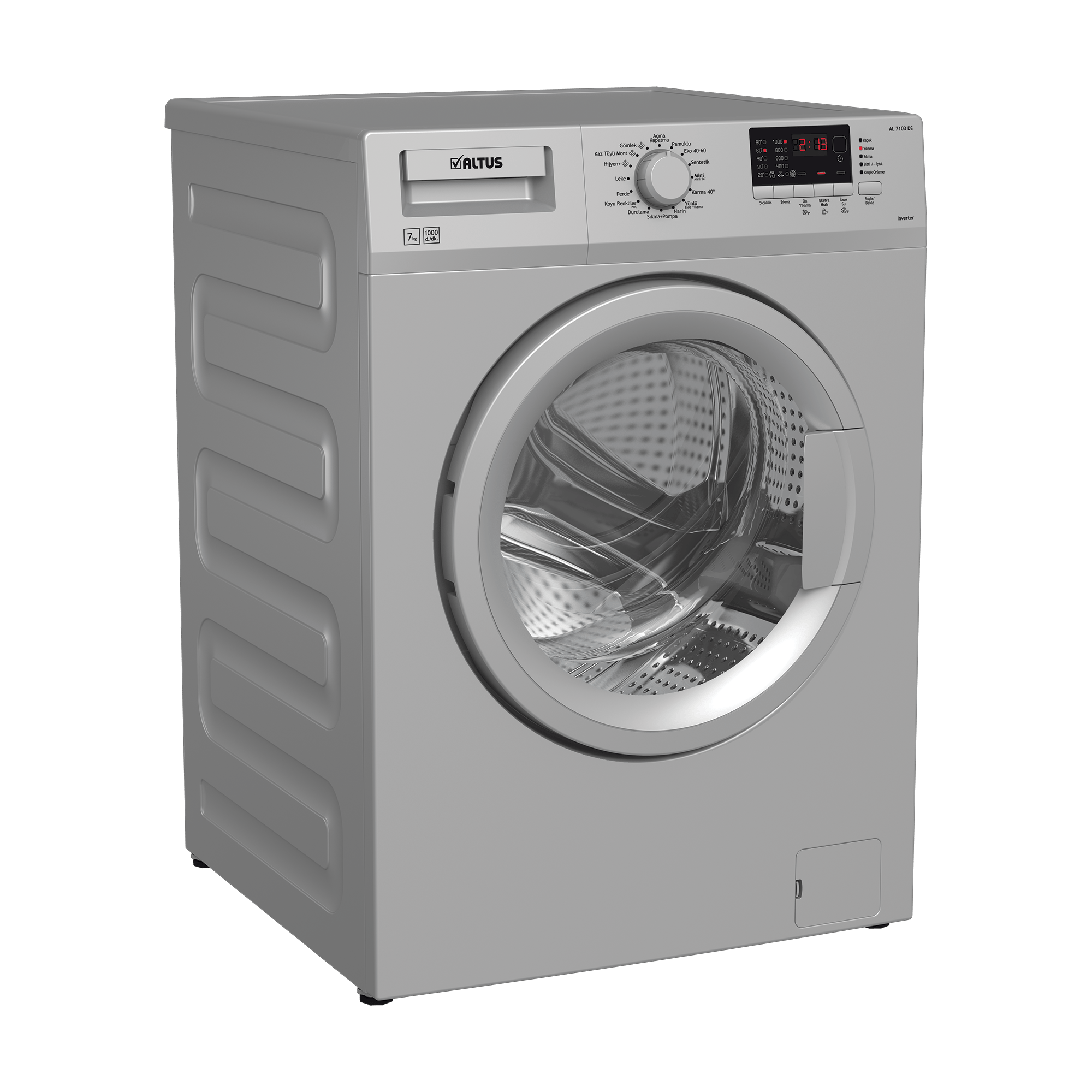Altus 7 Kg 1000 Devir Gri Çamaşır Makinesi