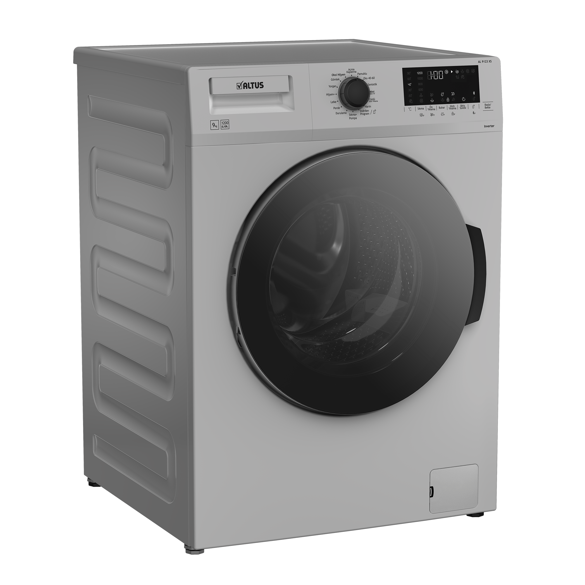 Altus 9 Kg 1200 Devir Gri Çamaşır Makinesi
