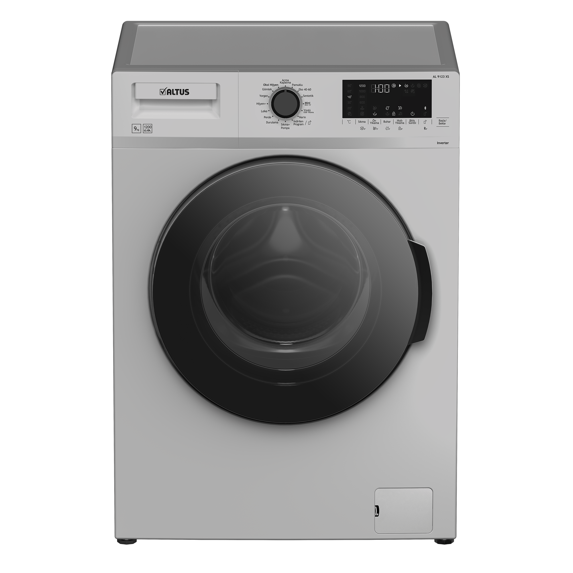 Altus 9 Kg 1200 Devir Gri Çamaşır Makinesi